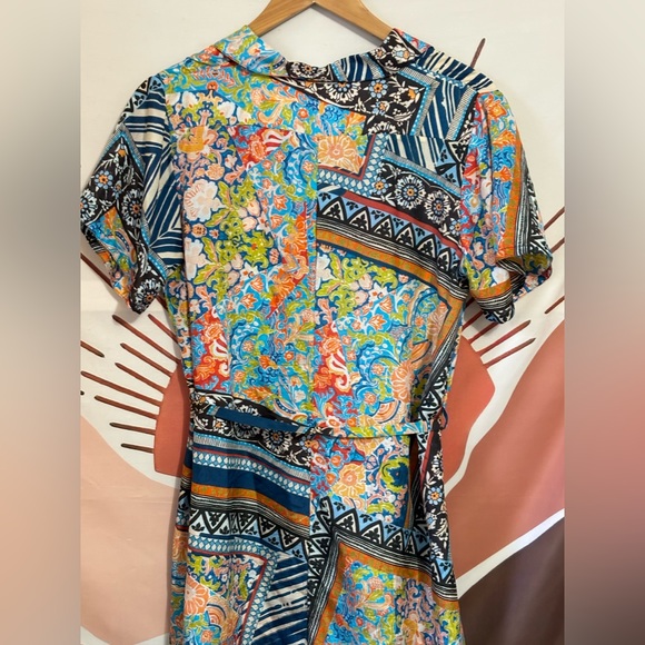 Johnny Was Silk Women’s Belted Dress XS Tunic Shift Boho Floral - Picture 10 of 10